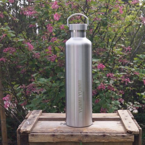 Termos flaske med sort bambus lokk - 1000 ml