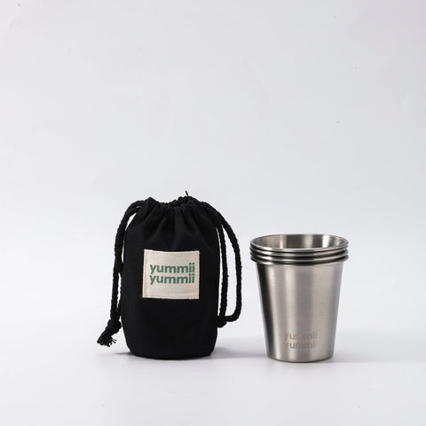 Julegavesett til barn – Tallerkener, kopper & matboks i rustfritt stål