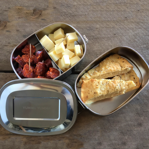 Bento Small Pakke - Sett med 3 rustfritt stål matbokser (1, 2 og 3 rom)