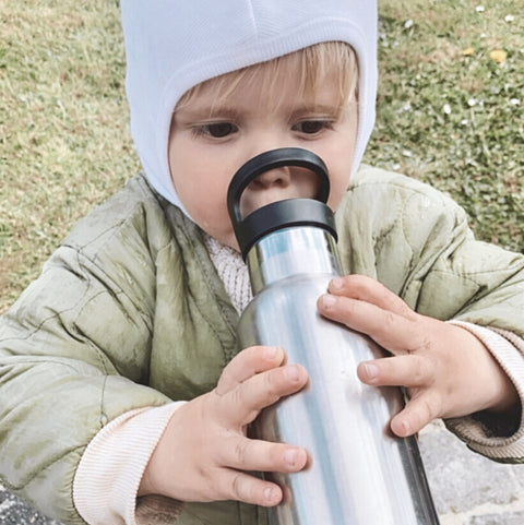 Yummii Yummii Termoflaske med bambus låg - 350 ml Thermo Bottles Stainless Steel 18/8