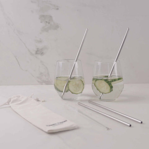 Yummii Yummii Stålsugerør 4-pak Reusable Straws Stainless Steel 18/8
