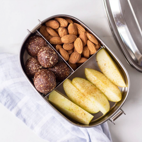 Julegavesett til barn – Tallerkener, kopper & matboks i rustfritt stål