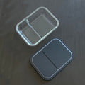 Yummii Yummii Glasbeholder Stone Large 2 - kemifri meal prep-glasbeholder med 2 rum, design: Stone