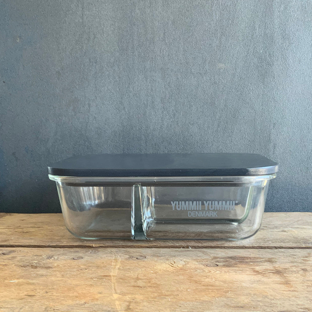 Yummii Yummii Glasbeholder Stone Large 3 - kemifri meal prep-glasbeholder med 3 rum, design: Stone