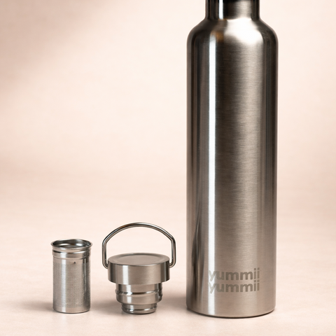 Termos flaske med sort bambus lokk - 1000 ml