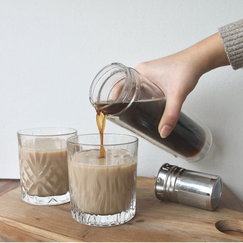 Kemifri glasflaske med teinfuser til te - borosilikat glas - Yummii Yummii