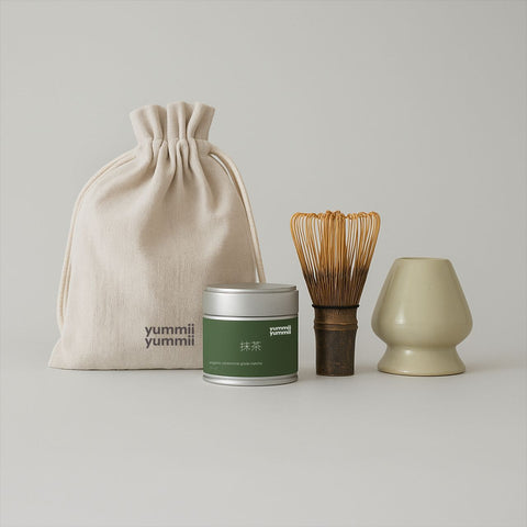 Yummii Yummii Matcha Ritual nybegynner sett med bambus visper